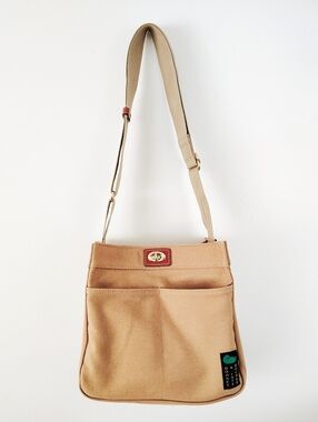 Dooney & Bourke Canvas Crossbody Tan Purse with Adjustable Strap